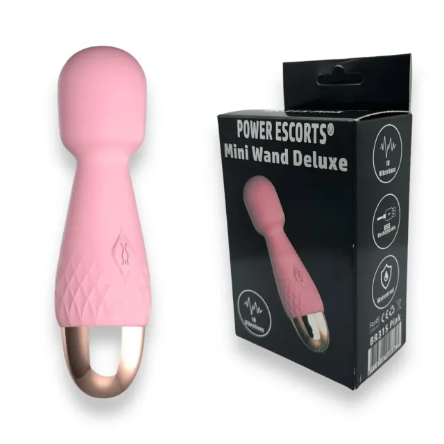 Вібромасажер Power Escorts Mini Wand De Luxe, 11.6 см (рожевий)