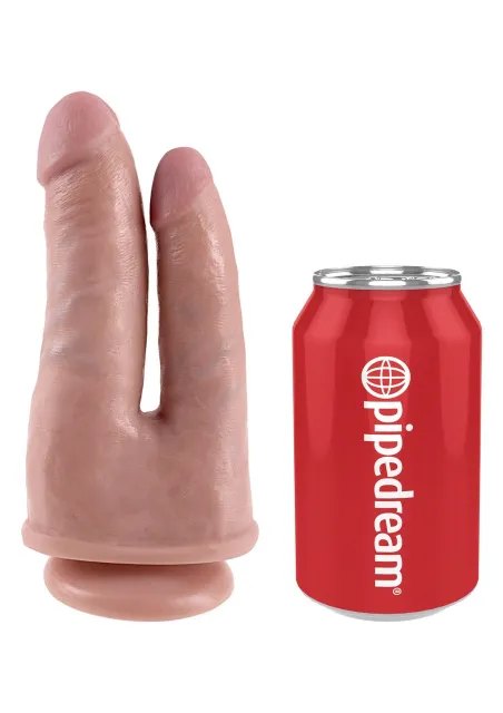 Двойной фаллоимитатор Pipedream King Cock Double Penetrator Light, 20.9 см (телесный)