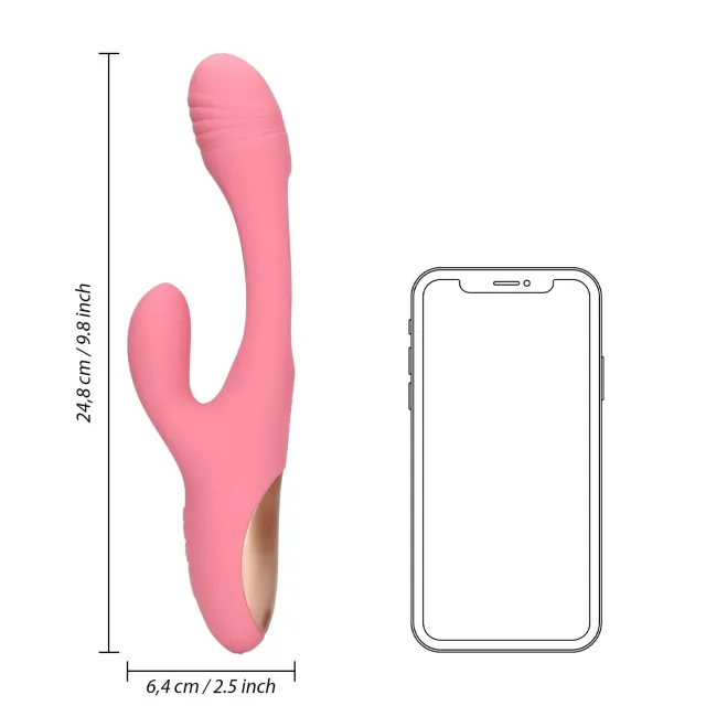 Вибратор-кролик Loveline G-spot Fluttering, 24.8 см (розовый)