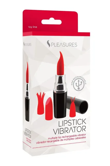 Вібратор для клітора Pleasures Lipstick, 11,2 см (червоний)