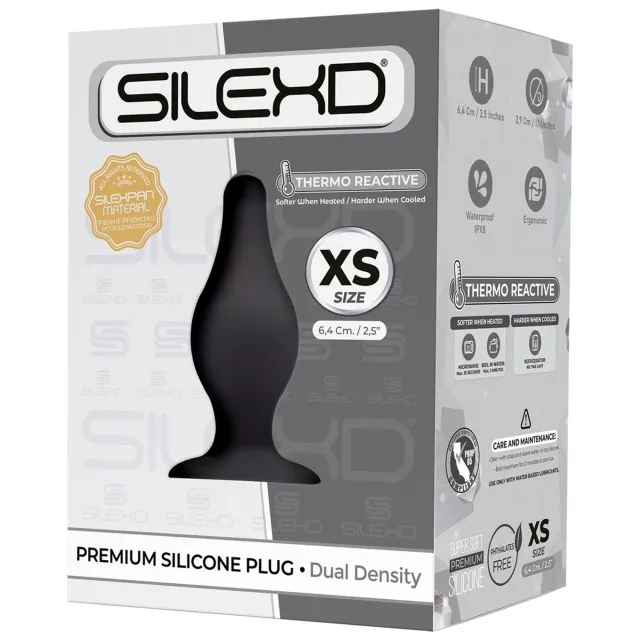 Анальная пробка SilexD Model 2 size XS, 6.4 см (черный)