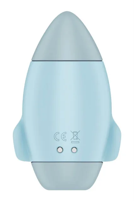 Вакуумний стимулятор клітора з вібрацією Satisfyer Mission Control (блакитний)