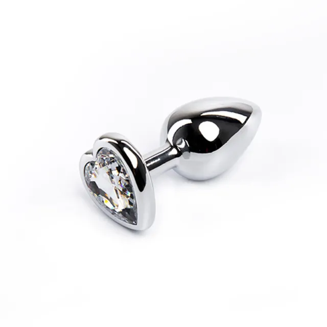 Анальная пробка Fantasy Silver Butt Plug Heart-Shaped S, 7 см (белый)