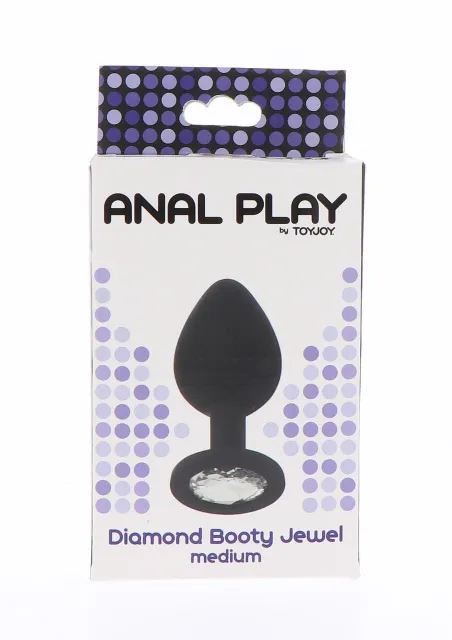 Анальная пробка ToyJoy Diamond Booty Jewel, 8 см (черный)