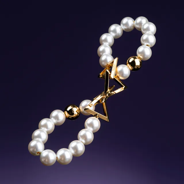 UPKO Moist Eyes Pearl Bracelet / Handcuffs -, Жемчужный, 27 cm