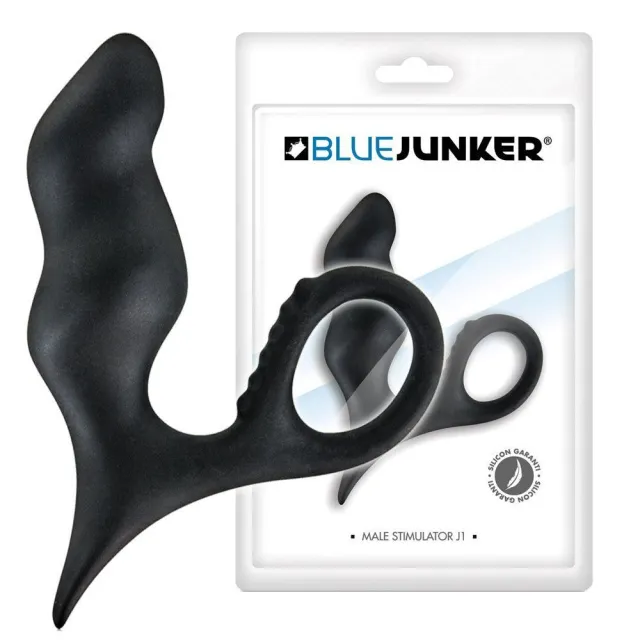 Стимулятор простаты BlueJunker J1, 12 см (черный)