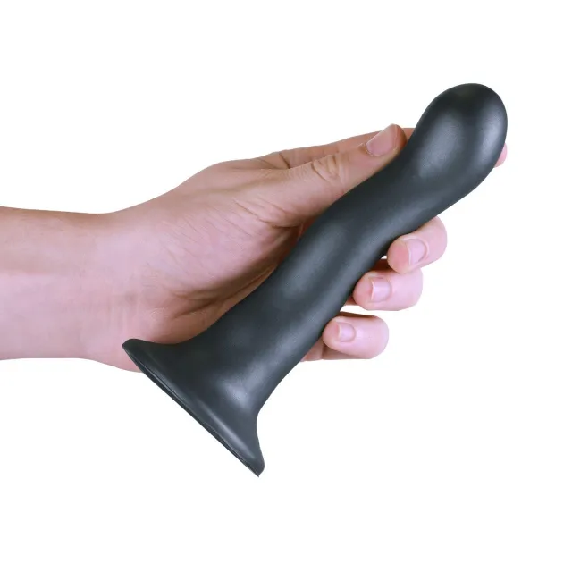 Фалоімітатор Ouch! Curvy G-Spot Dildo 7'', 17 cm (сірий)