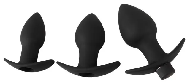 Black Velvets Vibrating Butt plugs in 3 s -, Czarny, 9.7 cm