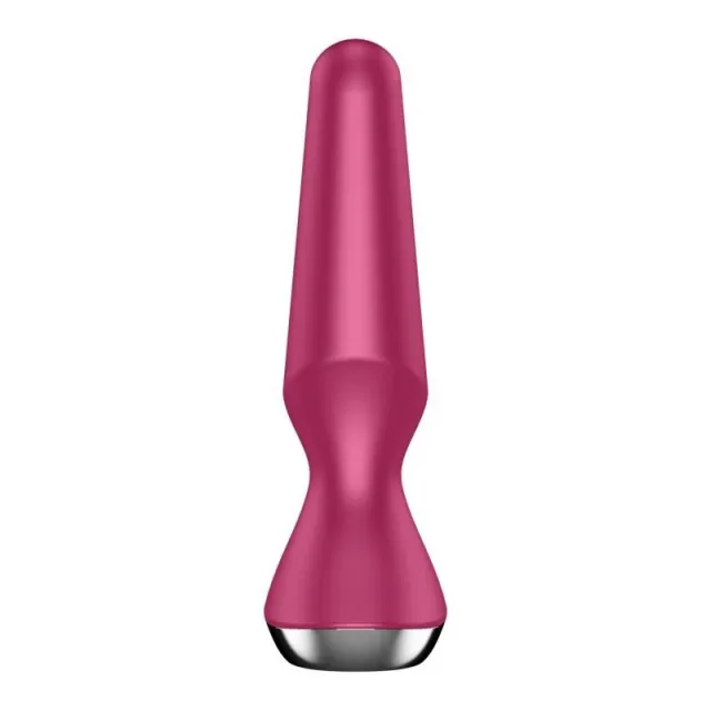 Анальна пробка, Satisfyer Plug-ilicious 2, 14 см (малиновий)