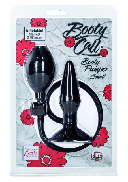 CalExotics Booty Call Booty Pumper Small - Korek analny, Czarny, 9.5 cm
