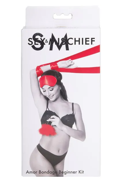 BDSM набор Sportsheets Sex & Mischief Amor Bondage Beginner Kit (красный)