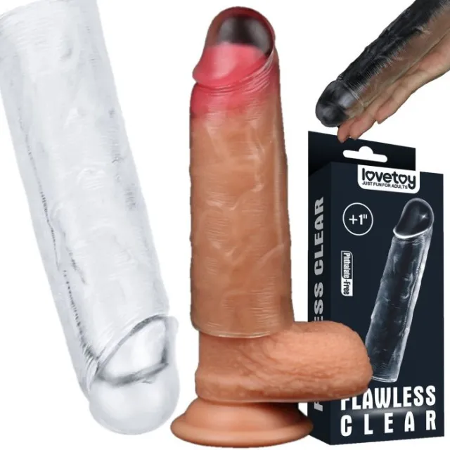 Насадка на пенис  LoveToy Add 1 Flawless, 15,5 см (прозрачный)