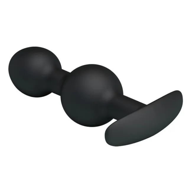 Анальна пробка Pretty Love silicone Anal balls, 10,4 см (чорний)
