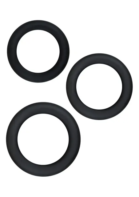 Эрекционное кольцо Renegade Super Stretchy Diversity Rings, 3 шт (черный)