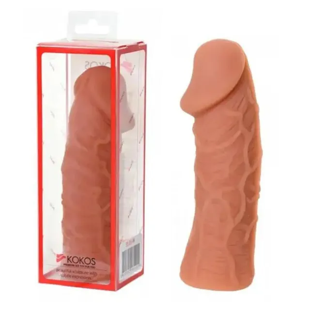Kokos Extreme Sleeve Nes ES-05 - Nakładka na penisa, W kolorze cielistym, 14, 7 cm, M