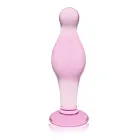 Анальная пробка LoveToy Glass Romance,11.3 см (розовый)