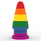 Lovetoy Prider 6 - Korek analny, Tęcza, 15 cm