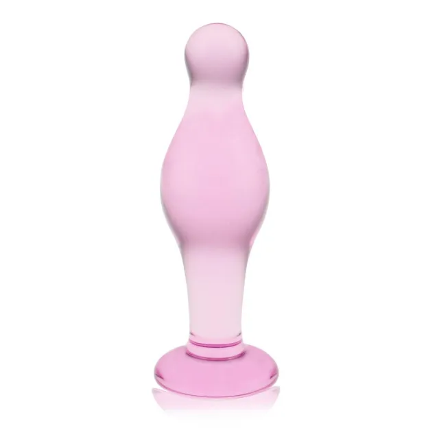 Анальная пробка LoveToy Glass Romance,11.3 см (розовый)