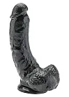 Get Real Get Real Black 8 - Realistyczne dildo z przyssawką, Czarny, 20, 5 cm