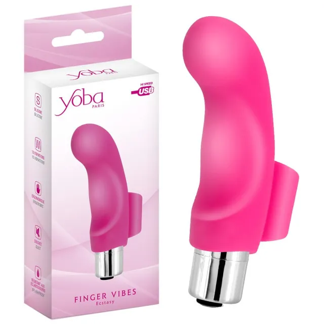 YOBA Finger Ecstasy - Wibrator na palec, Różowy, 9.5 cm