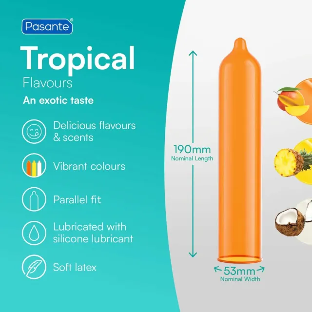 Презервативи Pasante Tropical, 144 шт