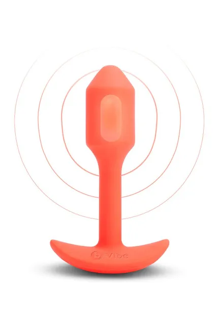 Анальная пробка B-Vibe Vibrating Snug Plug 1, 10 см (оранжевый)