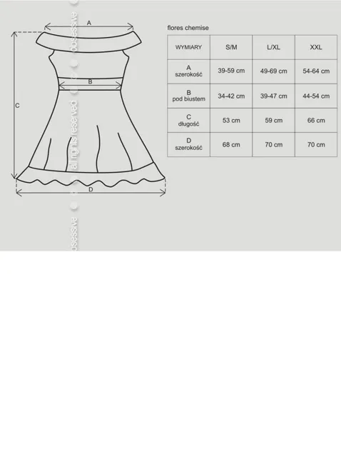 Эротический комплект Obsessive Flores, L/XL (черный)