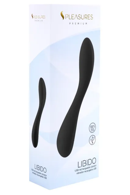 Вібратор Pleasures Premium Libido, 19,5 см (чорний)