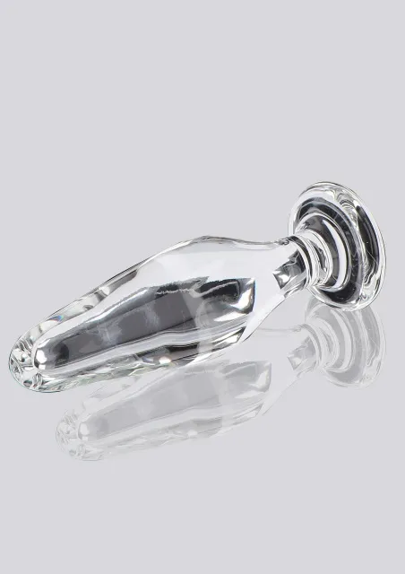 Анальная пробка Glass Worxx Star Sparkler, 12 см (прозрачный)