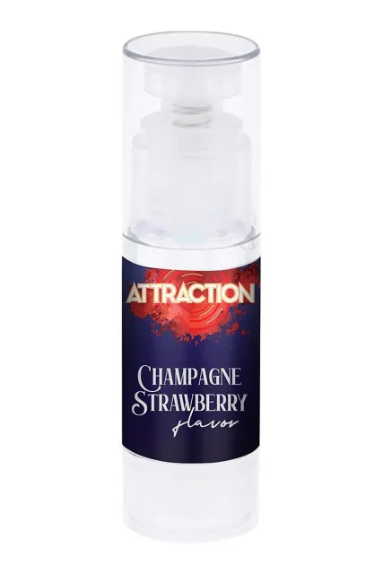 Оральний лубрикант із феромономі Attraction Champagne Strawberry, 50 мл