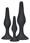 Набір анальних пробок TOYJOY Curvy Companions Kit, 3 шт (чорний)