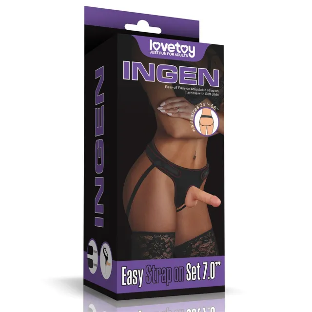 Страпон Ingen Easy Set, 18 см (тілесний)