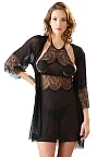 Комплект Cottelli Lingerie Chemise Set, XL (чорний)