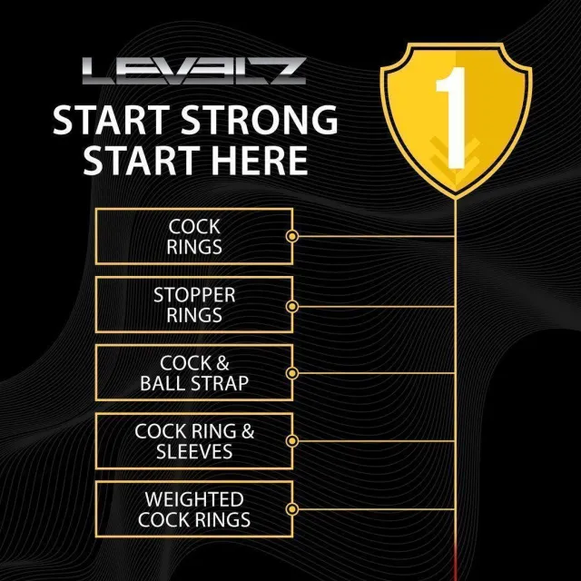 Эрекционное кольцо Levelz Training Cockring L, 8.9 см (черный)