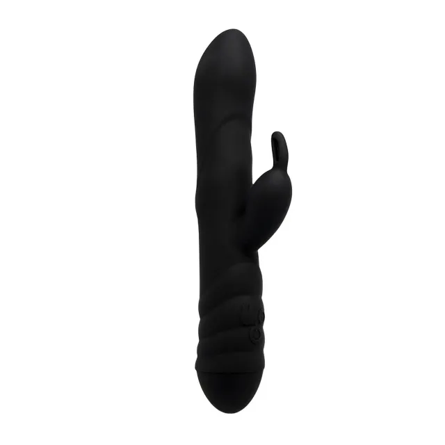 Вібратор-кролик Adrien Lastic Twister, 23 см (чорний)