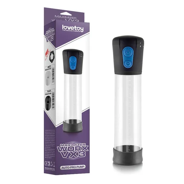 Помпа для пениса Lovetoy Maximizer Worx VX3 Auto Pro Pump, 28,5 см (черный)