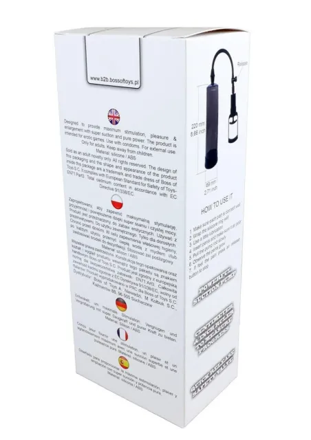 Помпа для пеніса Boss Powerpump Max, 22 см (чорний)