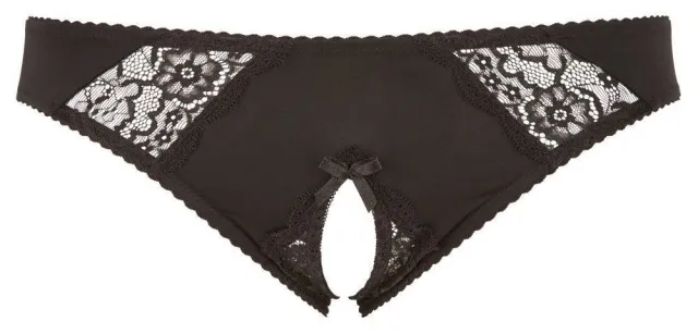 Трусики с открытой промежностью Cottelli Curves, 4XL (черный)