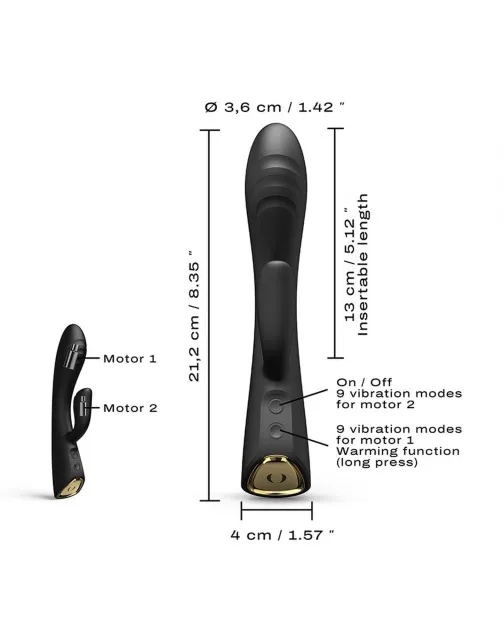Вібратор-кролик Dorcel Flexi Rabbit, 21,2 см (чорний)