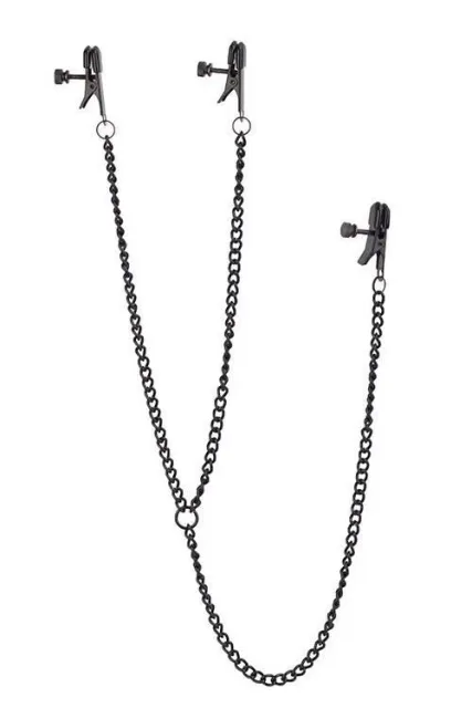 Затискачі для сосків Dream Toys Blaze Deluxe Nipple & Clit Clamps (чорний)