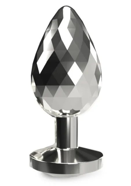 NS Novelties Disco Diamond Plug Large - Korek analny, Srebro, 9, 7 cm