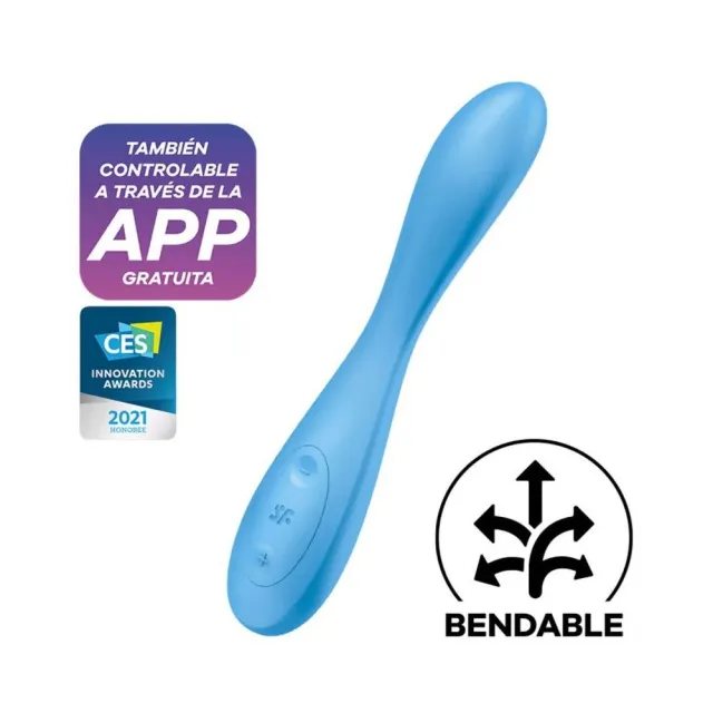 Вибратор Satisfyer G-Spot Flex 4+ Connect App, 19.5 см (голубой)