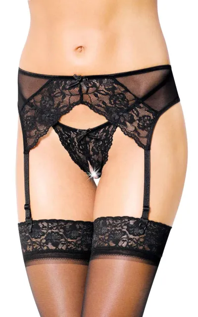 Пояс для чулок Softline Garterbelt 3317, M/L (черный)