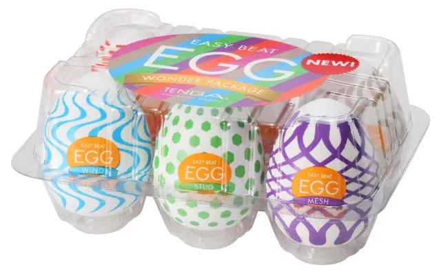 Набор мастурбаторов Tenga Egg Wonder Pack, 6 шт (белый)