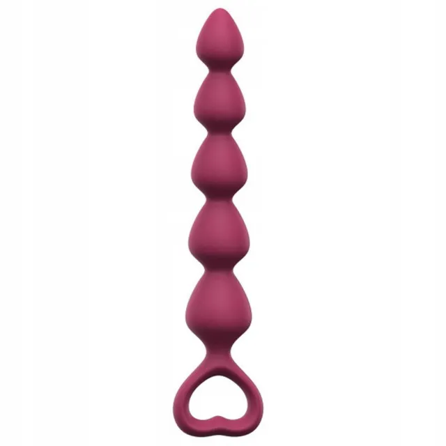 Анальний ланцюжок Love To Love Bing Bang M Plum Star, 18,5 см (бордовий)