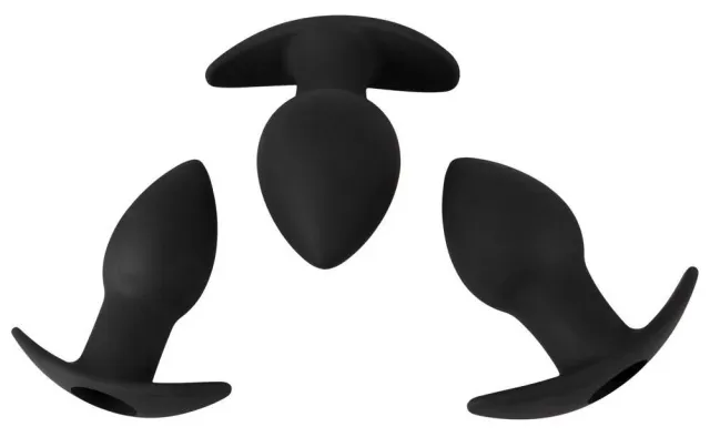 Black Velvets Vibrating Butt plugs in 3 s -, Czarny, 9.7 cm