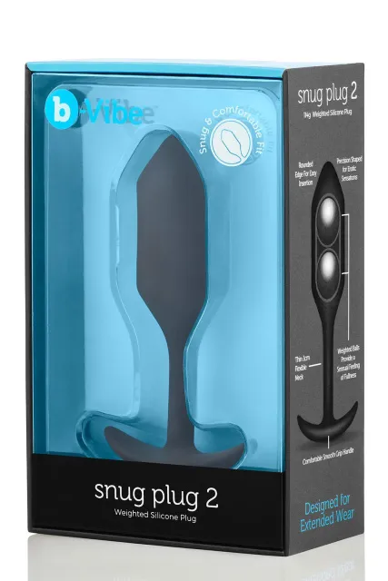 Анальная пробка B-Vibe Snug Plug 2, 10.5 см (черный)