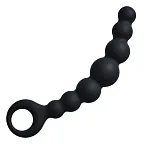 Анальные бусы Lola Games Black Edition, 18 см (черный)