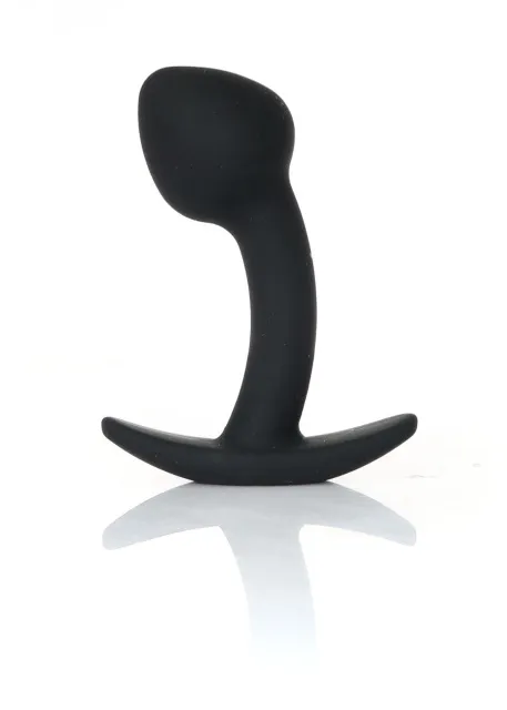 B - Series HeavyFun Curved - Korek analny, Czarny, 7.5 cm, S