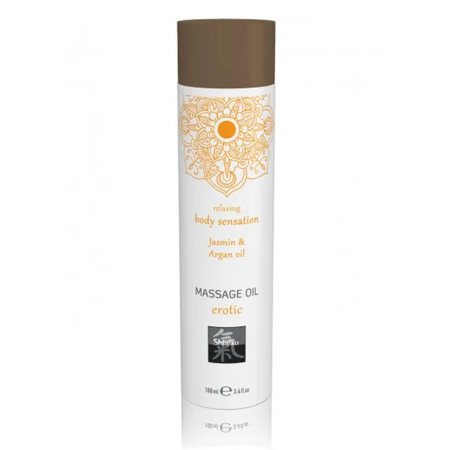 Hot Shiatsu Massage Oil Erotic Jasmin & Argan - Olejek do masażu, Przezroczysty, Jaśmin, 100 ml